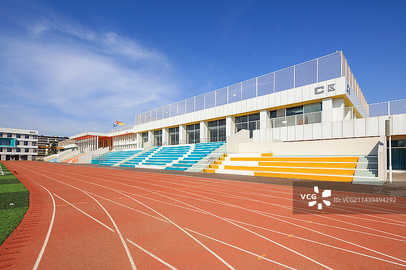 中国山东东营广饶县第一实验小学傅家路校区体育场图片素材