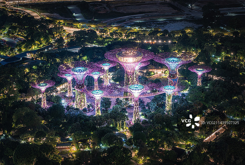 新加坡旅游景点超级树图片素材