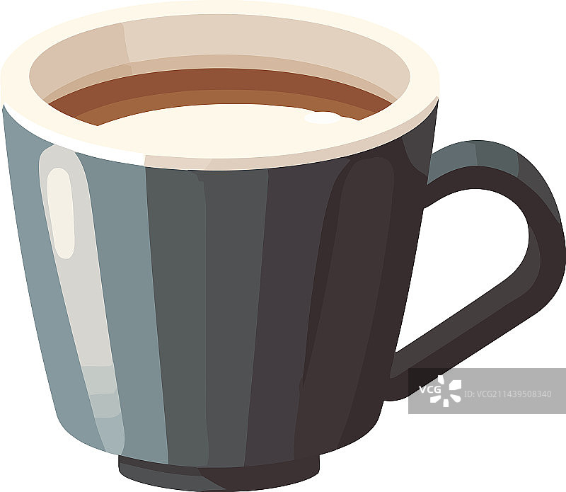 美味咖啡杯与泡沫卡布奇诺蒸汽图片素材