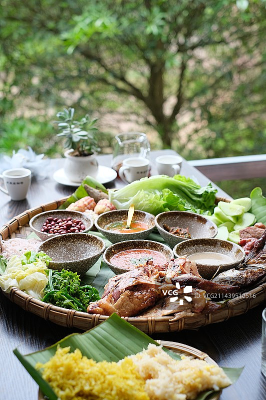 傣族手抓饭图片素材