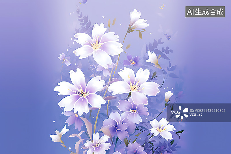 【AI数字艺术】粉红色开花植物特写镜头图片素材