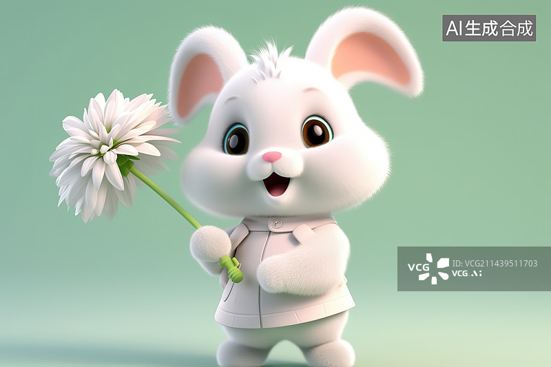 【AI数字艺术】绿色背景下的玩具特写镜头图片素材