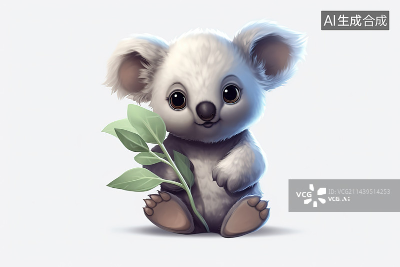【AI数字艺术】白色背景下的泰迪熊特写镜头图片素材