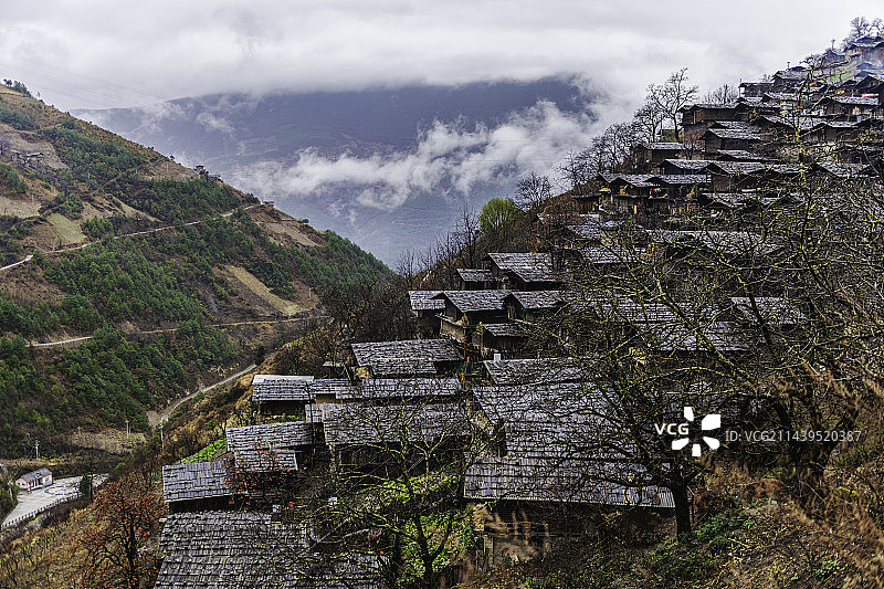 傈僳族古村落图片素材