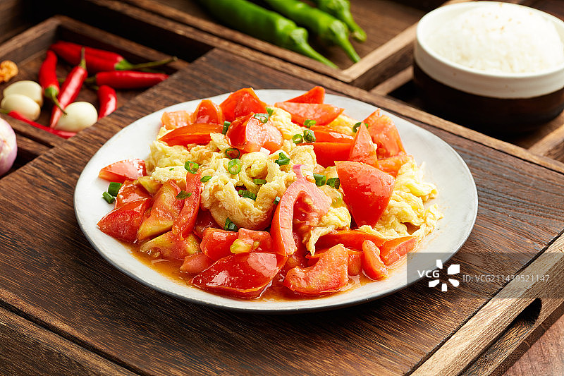 西红柿炒鸡蛋图片素材