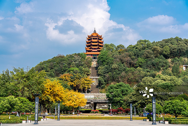 四川省德阳市地标钟鼓楼图片素材