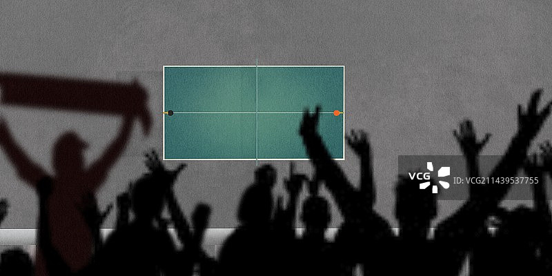 乒乓球胜利后的欢呼图片素材