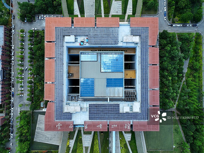 航拍俯拍云南省博物馆图片素材