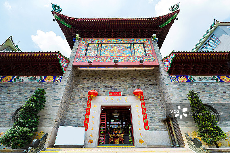 佛山顺德区逢简水乡，觉妙净院，南门图片素材