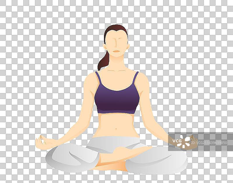 瑜伽动作女性人物图片素材