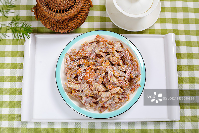 止咳化痰中药材陈皮橘皮干图片素材