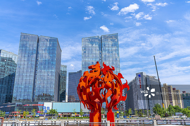 北京西站广场雕塑图片素材