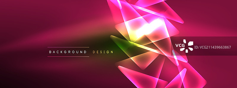 充满活力的几何霓虹灯闪亮线背景图片素材