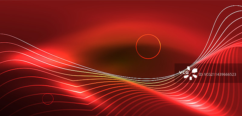 霓虹线条和波浪抽象的背景技术图片素材