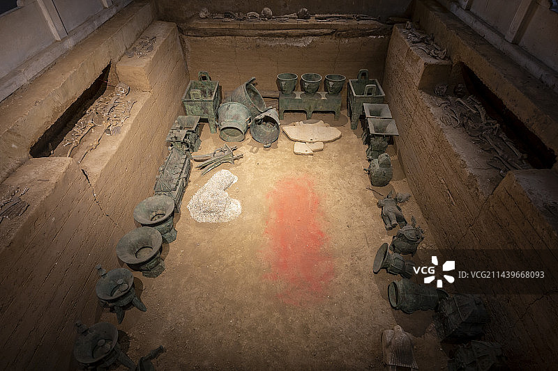 河南省安阳市殷墟宫殿宗庙遗址：妇好墓图片素材