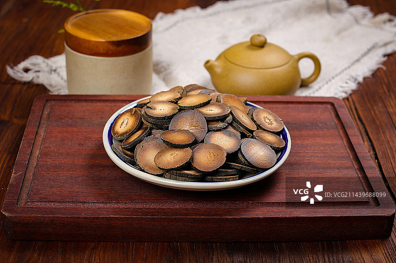 地方特产润肺止咳化州橘红片图片素材