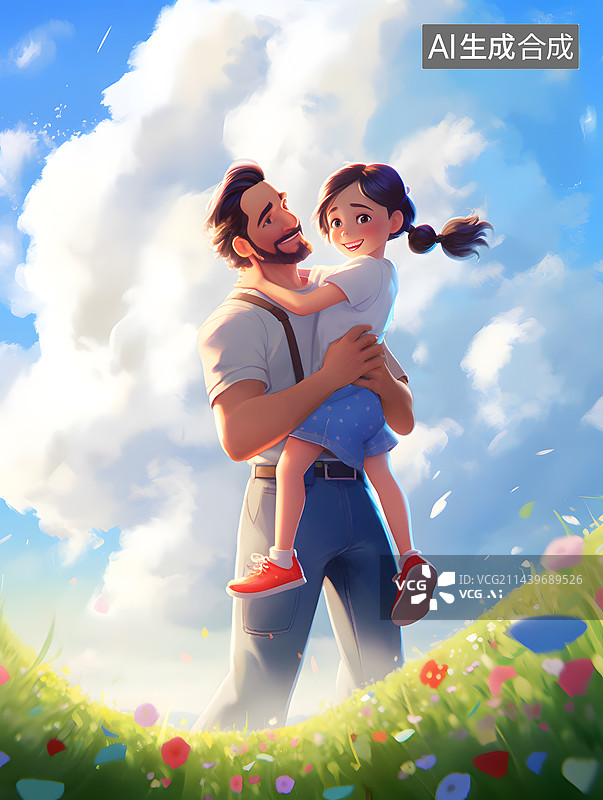 【AI数字艺术】父亲节海报图片素材