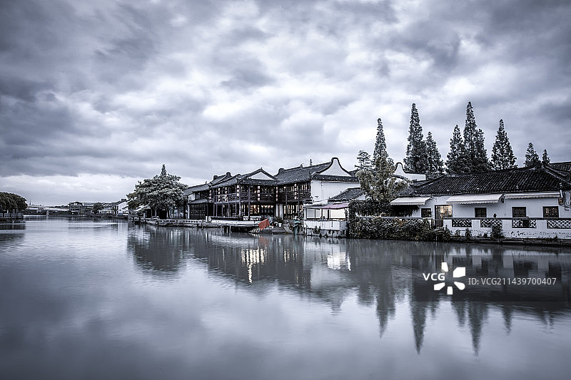 朱家角天空之镜图片素材