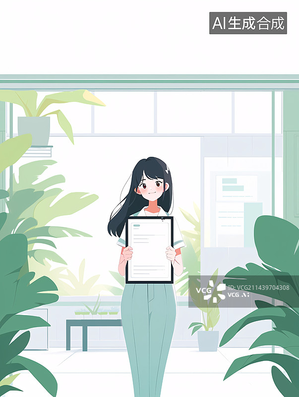 【AI数字艺术】高考录取通知扁平风格图片素材