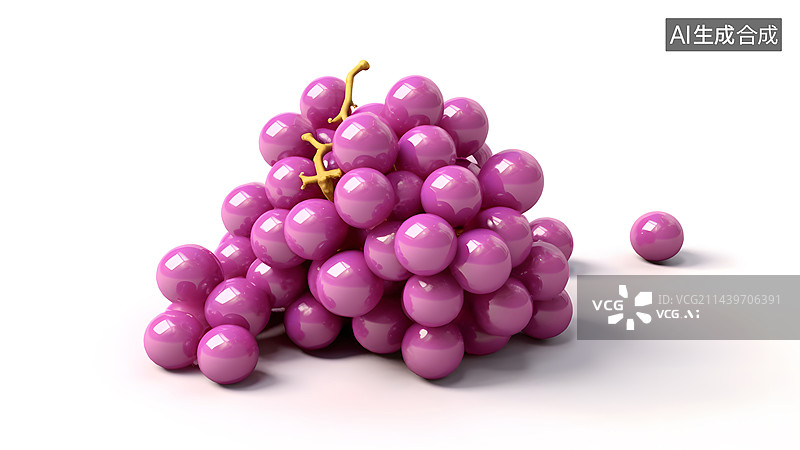 【AI数字艺术】3D葡萄饮料元素图片素材