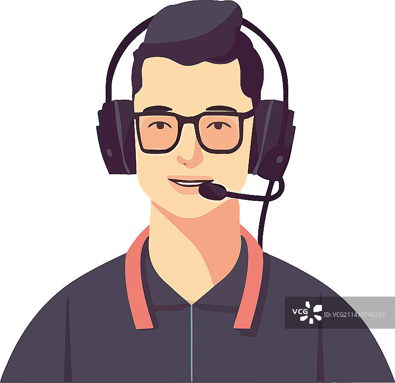 听取头部支撑的商人图片素材