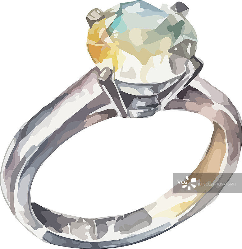 铂金结婚戒指上的闪亮宝石图片素材