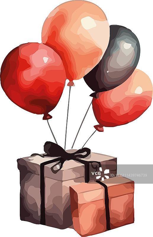 生日礼物的喜悦图片素材