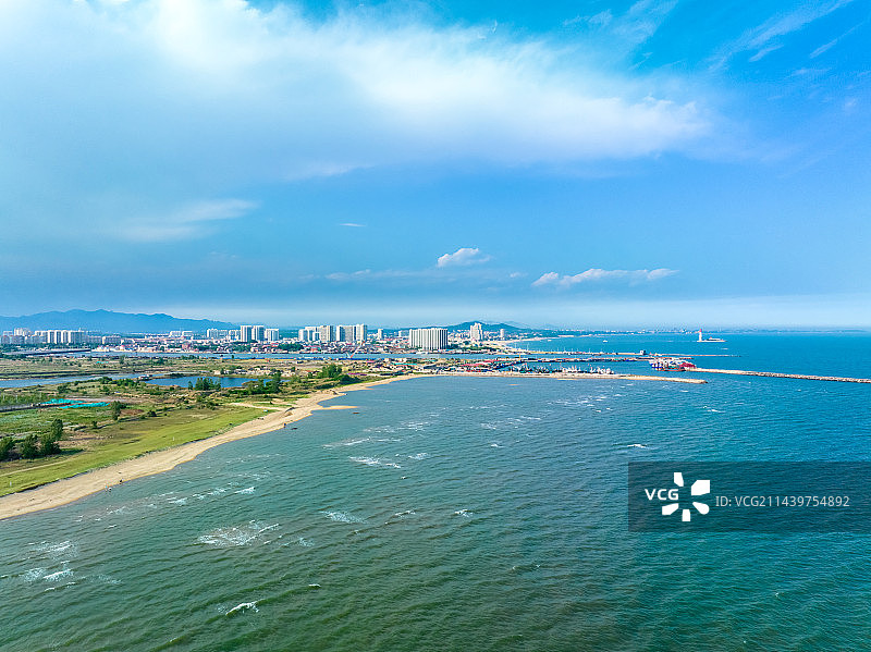 夏季北戴河热门海边旅游城市图片素材