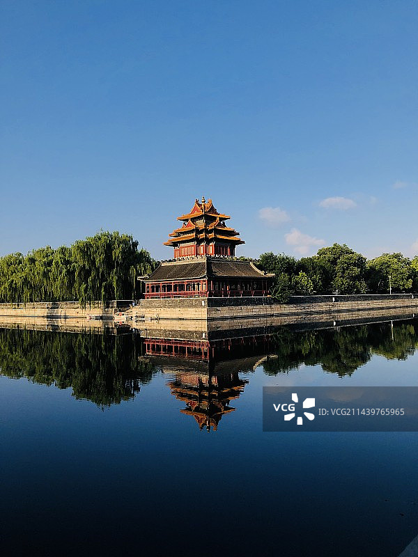 北京故宫角楼竖版图片素材