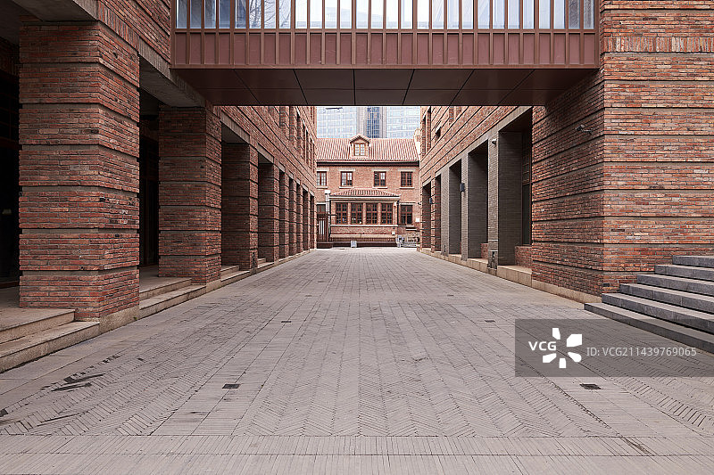 红砖艺术馆旧工厂改造怀旧风格创意园区图片素材