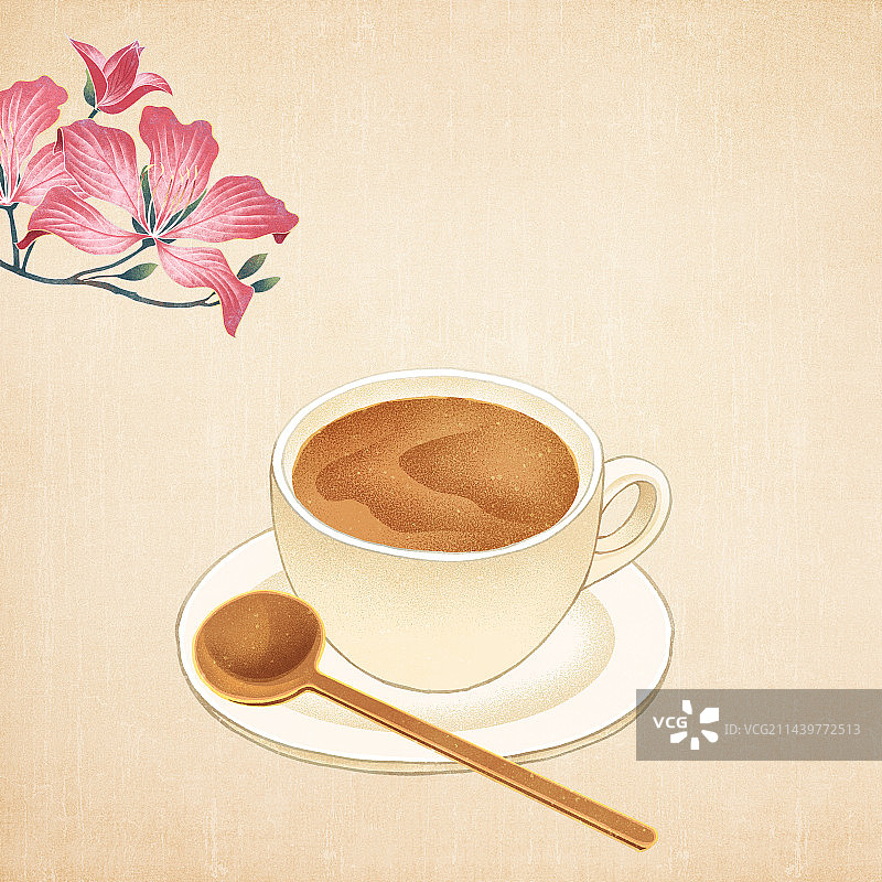 香港特产美食港式奶茶插画图片素材