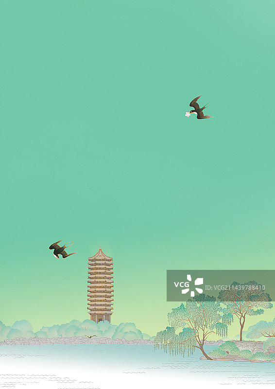 未名湖图片素材