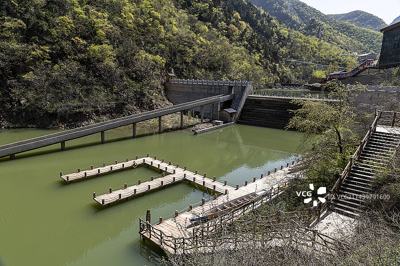 河南省三门峡市渑池县仰韶仙门山旅游景区：大坝（水坝）图片素材