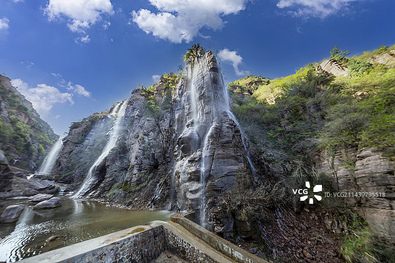 河南省三门峡市渑池县仰韶仙门山旅游景区：瀑布图片素材