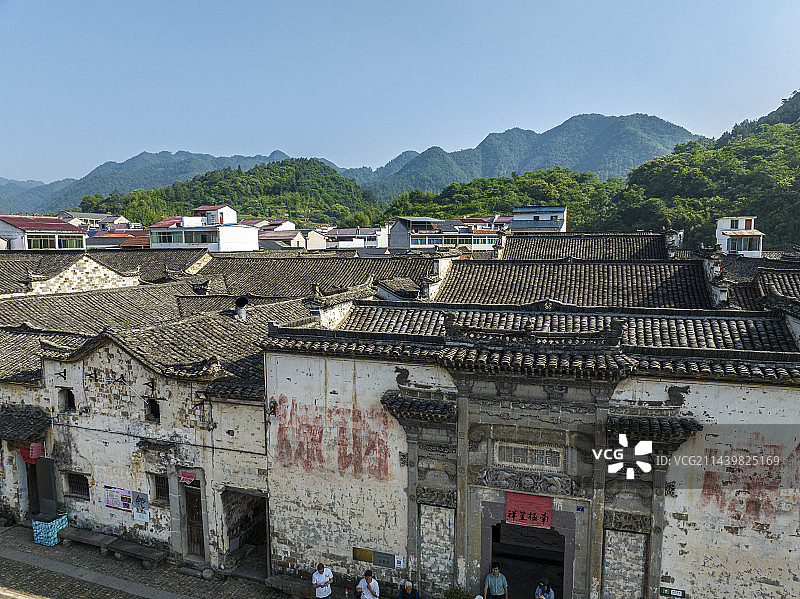 航拍浙江省金华市浦江县新光村图片素材