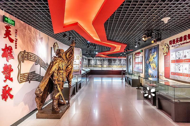 沈阳抗美援朝烈士纪念馆室内建筑图片素材