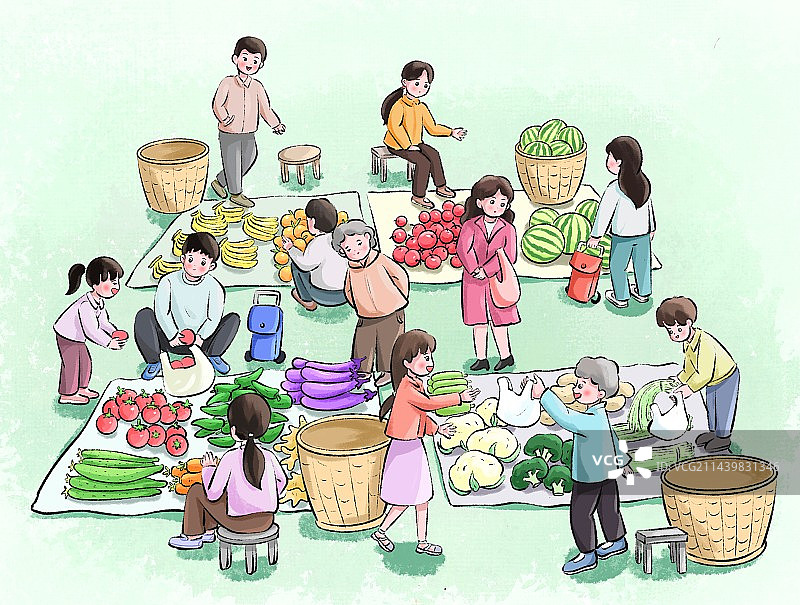 菜场里的人图片素材