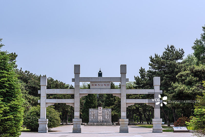 中国辽宁沈阳苏军烈士陵园图片素材