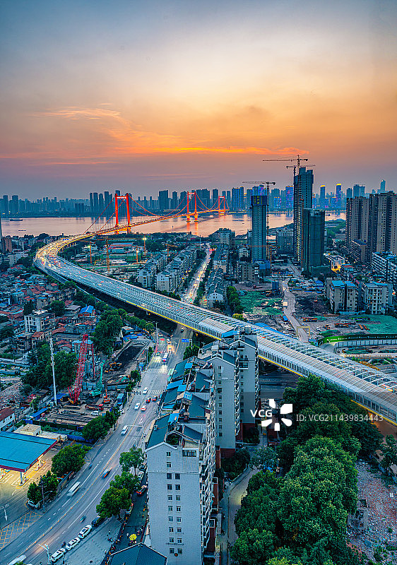 鹦鹉洲长江大桥图片素材