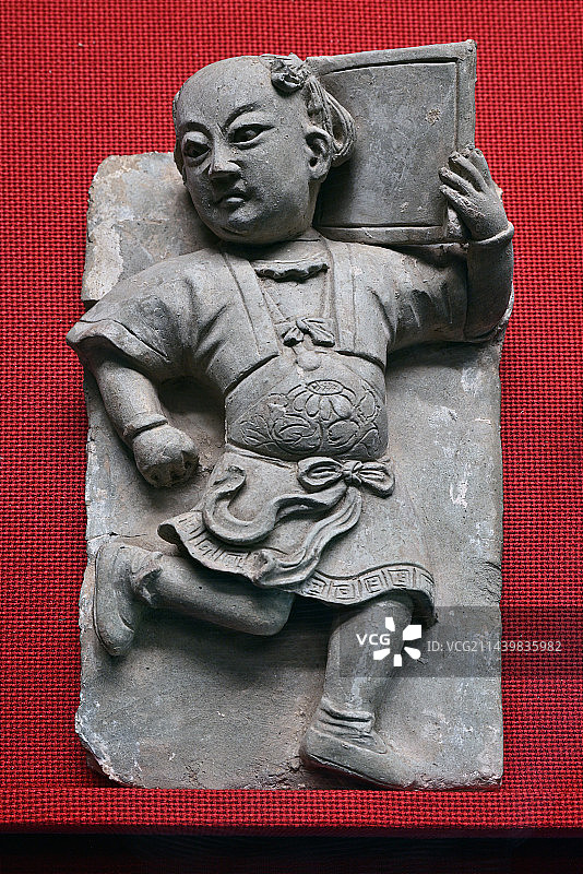 中国古代音乐文物 —— 河南博物院藏 元代 《杂剧俑雕砖》图片素材