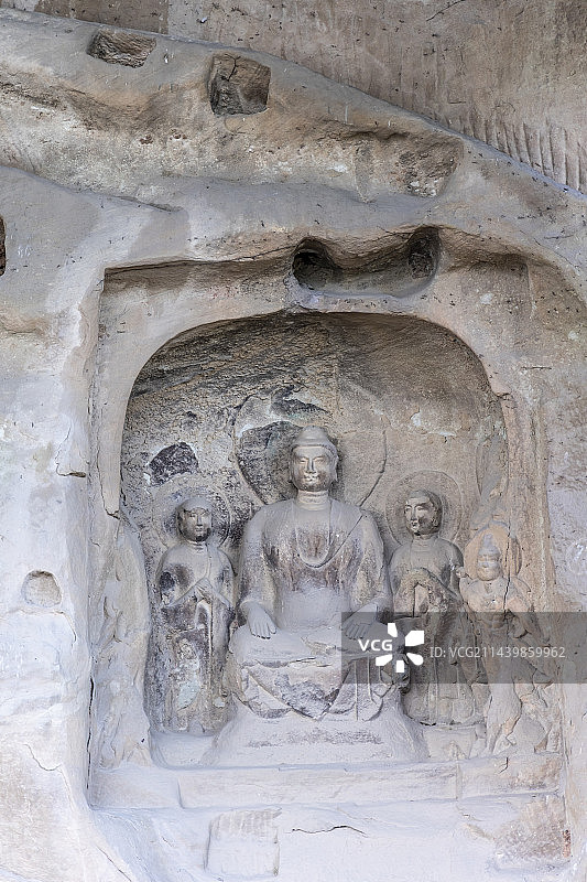 四川省广元市皇泽寺：大佛窟（初唐）佛像图片素材