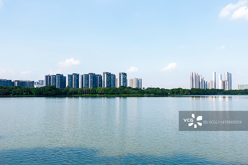 佛山顺德顺峰山公园，桂畔湖图片素材