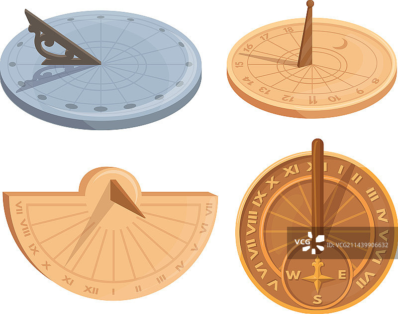 古代日晷太阳钟图片素材