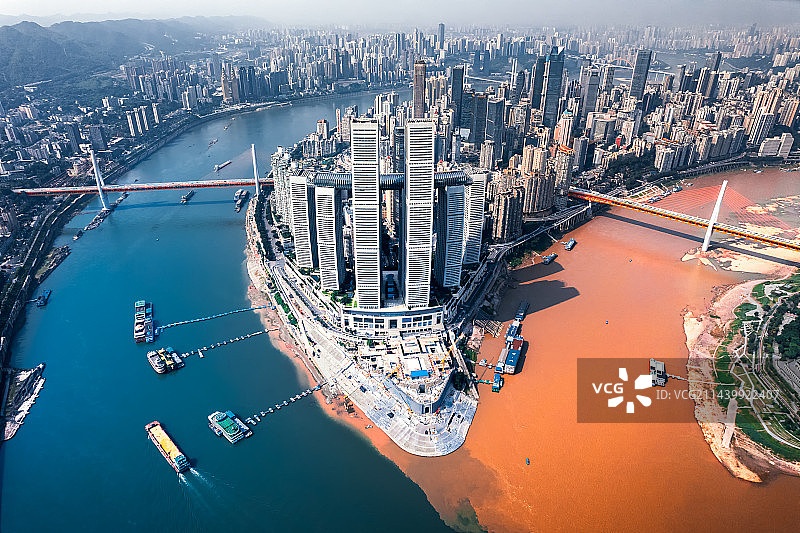 两江交汇图片素材