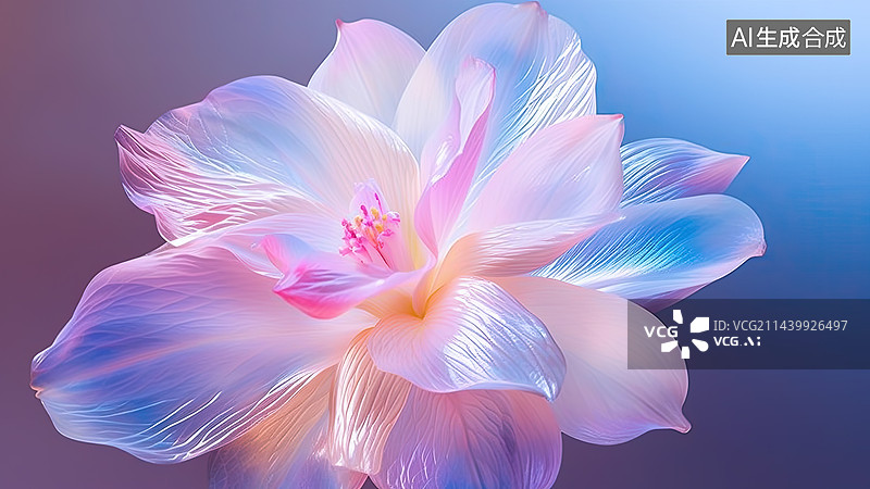 【AI数字艺术】3D数码艺术造型透光质感花卉壁纸图片素材