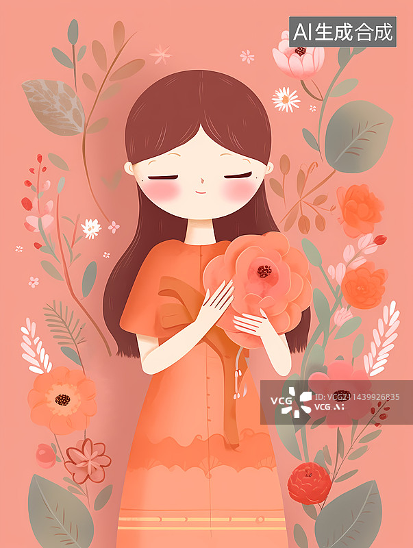 【AI数字艺术】女性节日插画图片素材