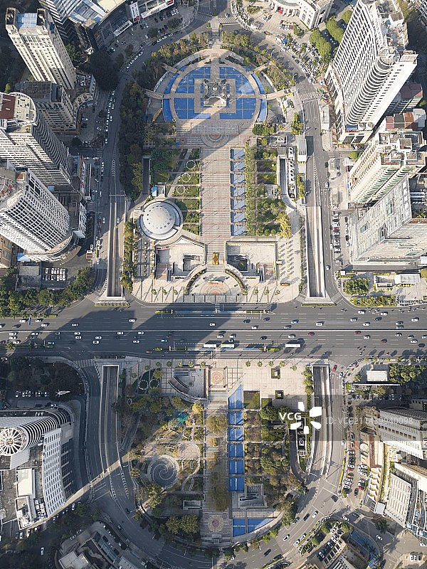 南宁金湖广场航拍图片素材