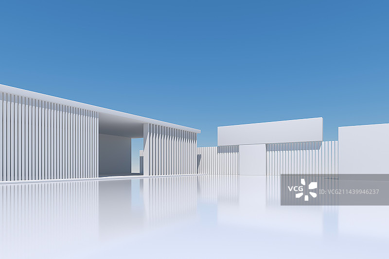 3D艺术中心建筑空间图片素材