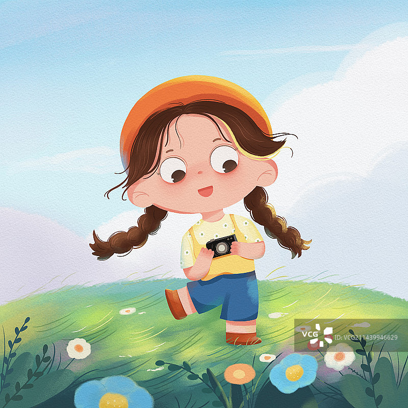 可爱儿插图片素材