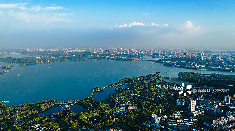 东湖风景区航拍图片素材